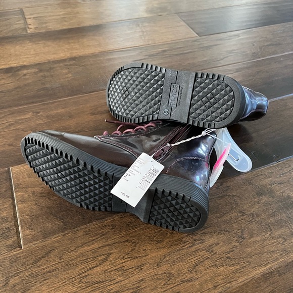 🔥Brand New! Big Girl Children’s Place Burgundy Boots Booties Shoes size 3 - Picture 6 of 10
